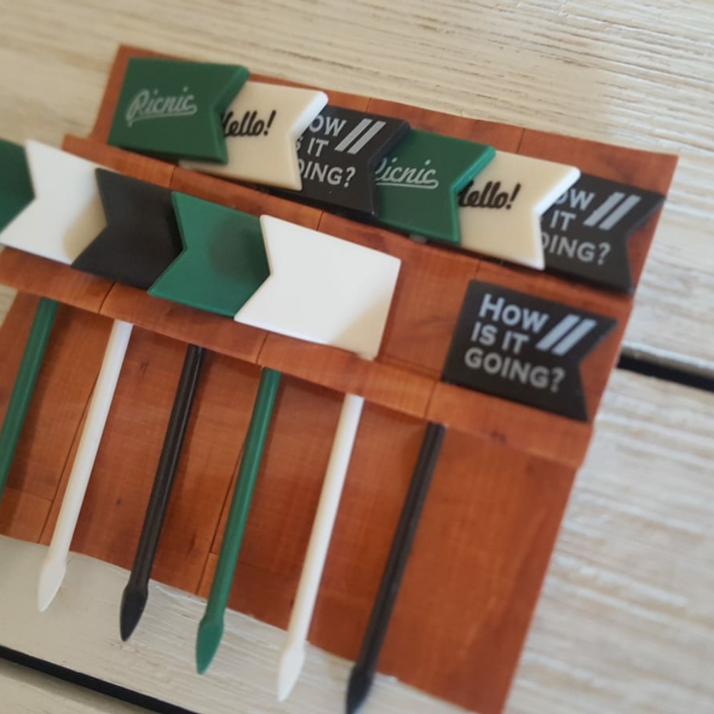 2/$22 Cupcake Cake Sandwich Flag Decorations Plastic